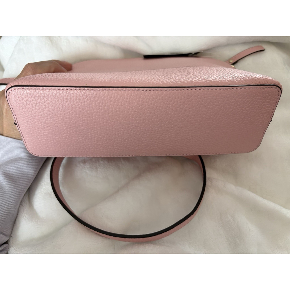 Kate Spade Hanna Tea Rose Pink Pebbled Leather Crossbody Bag New with Tags - Picture 3 of 10